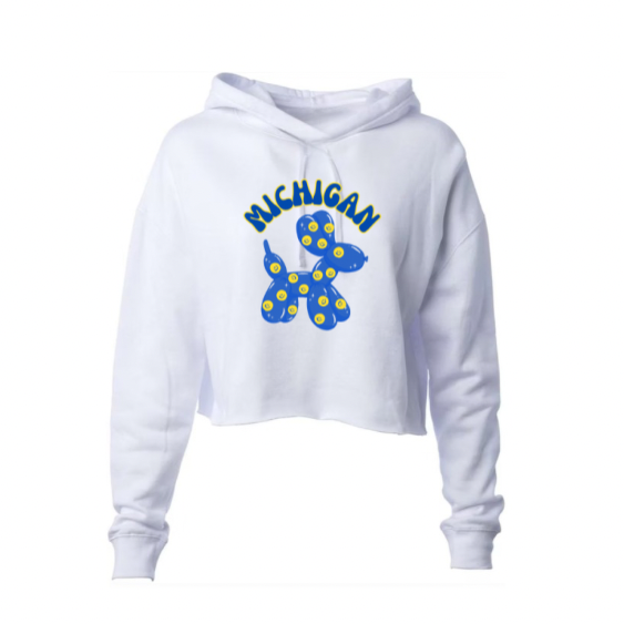 College sweatshirt with Koons Inspired Dog