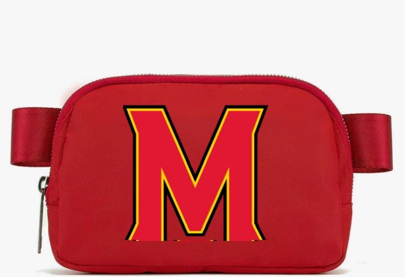 Custom Gameday or Travel Sherpa Waist Fanny pack with Adjustable Strap - Crossbody