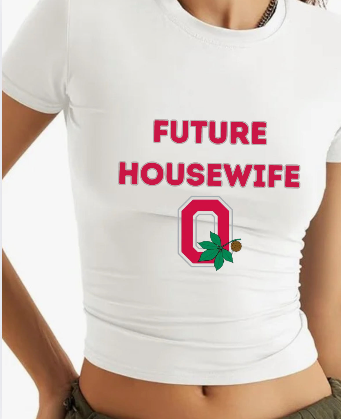 “Future Housewife” Cropped Tank customized with college name (or any name chosen)