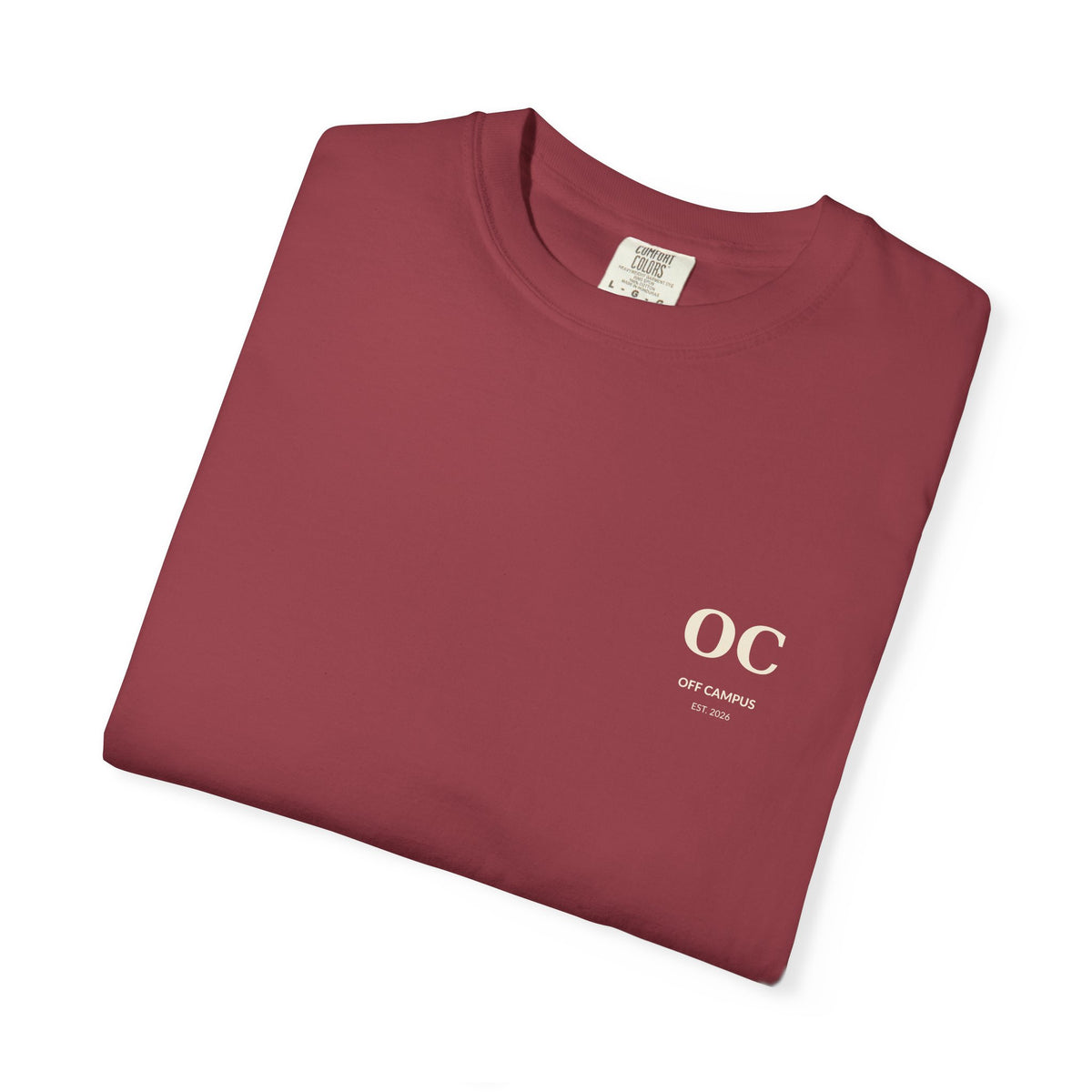 Campus Vibes Garment-Dyed T-Shirt — 'Off Campus University' Minimalist Tee