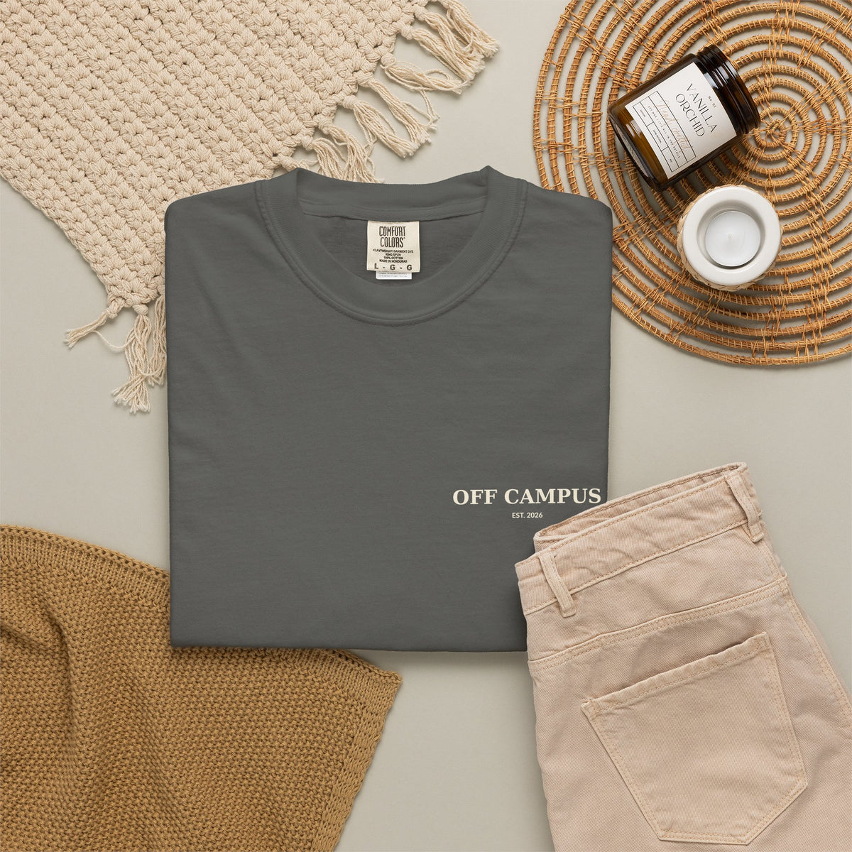 Saturday Division T-Shirt — “Off Campus” Vintage Garment-Dyed Tee