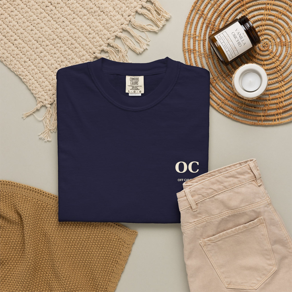 Campus Vibes Garment-Dyed T-Shirt — 'Off Campus University' Minimalist Tee