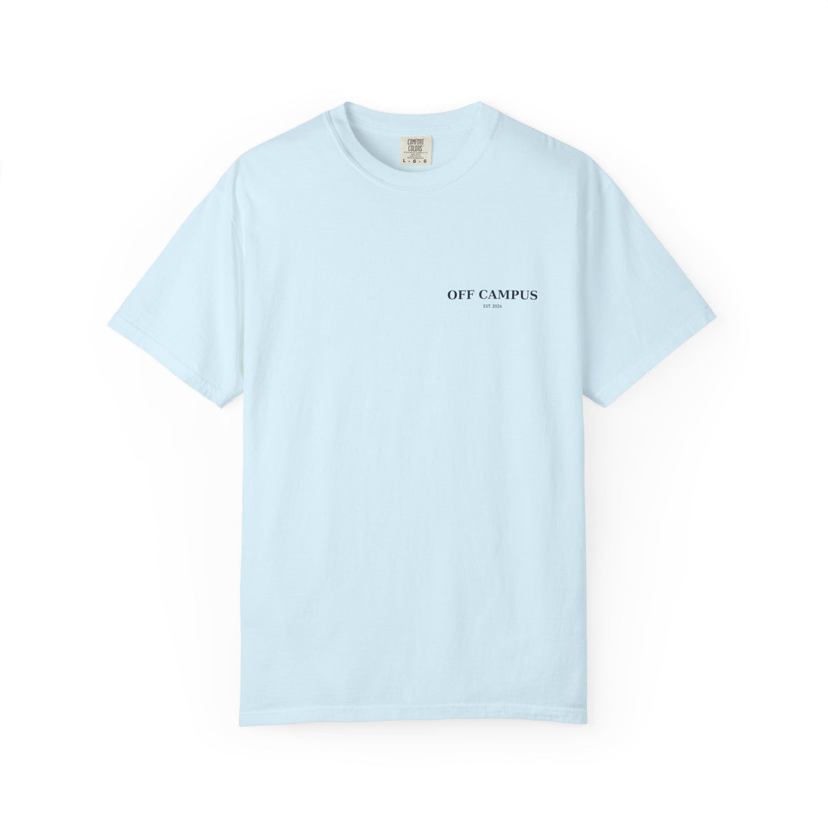 Saturday Division Off Campus T‑Shirt — 'Off Campus' Chest Logo & Back 'Saturday Division' Graphic