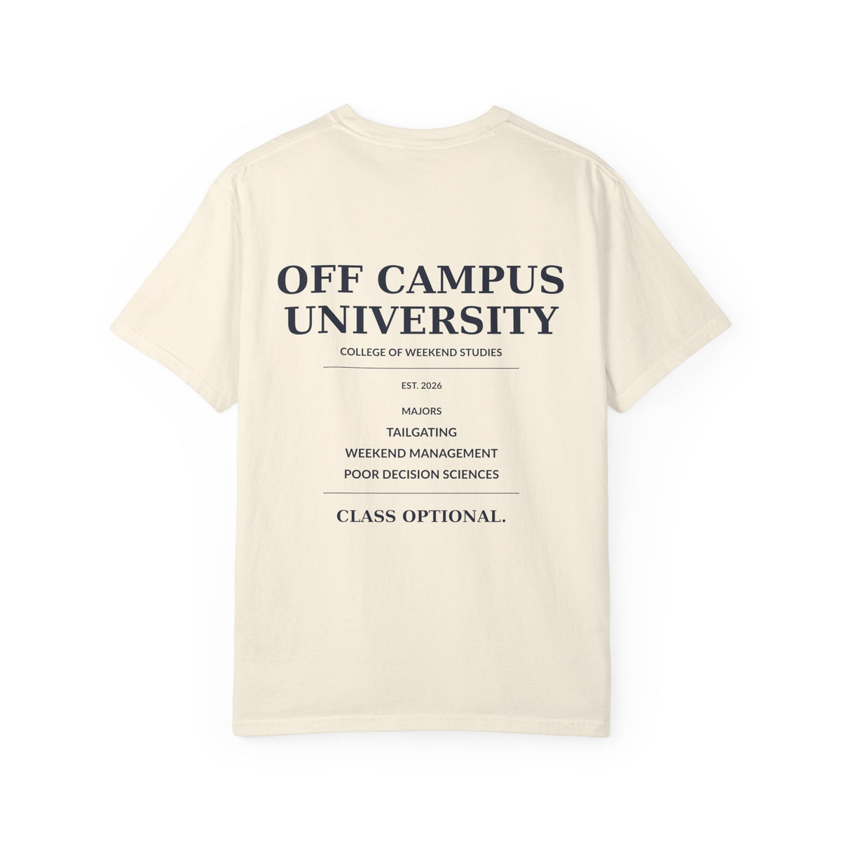 T-Shirt — "Off Campus University" Vintage Campus Tee