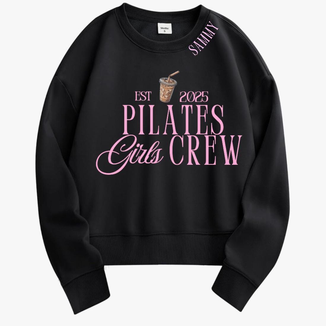 Pilates Ladies “Girls Crew” Oversized Sweatshirt with Custom Year | Cute pilates Crewneck | Gift | Est. Year Sweatshirt