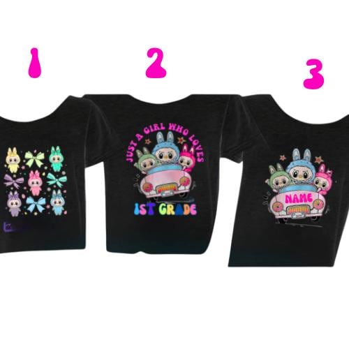 Custom LabooFoo Youth Back to School tshirts (girls/boys) name can be added
