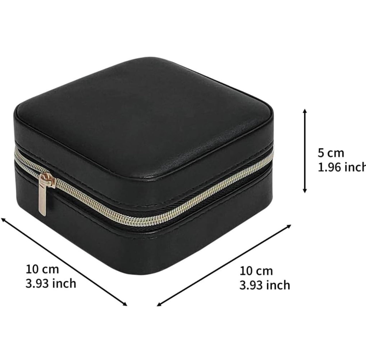 Mini travel Jewelry case with Zipper monogram or college logo faux leather (perfect for the dorm)