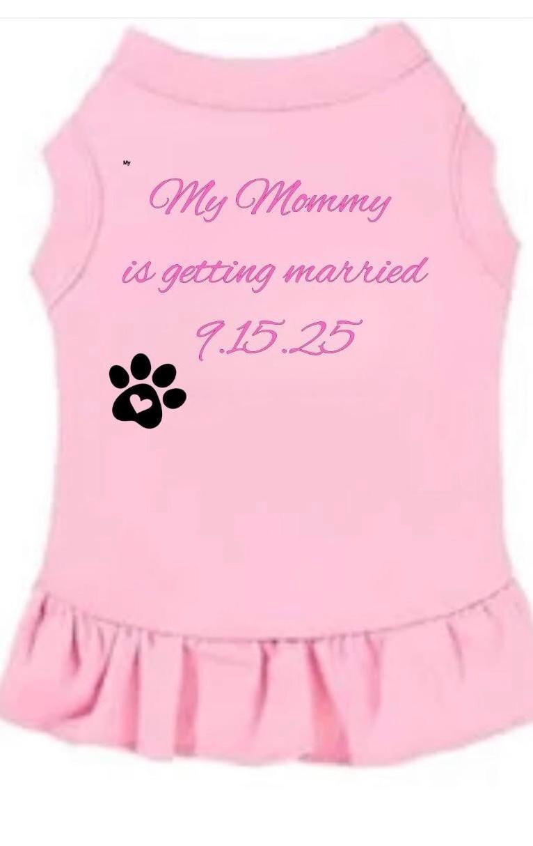 Dog Wedding Dress custom - dog of the bride and groom