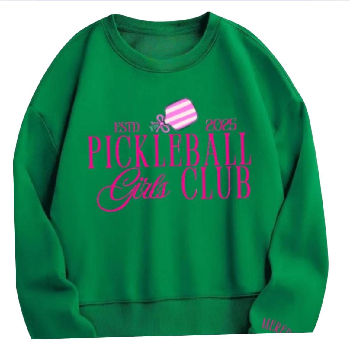 Pickleball Girls Club Oversized Sweatshirt with Custom Year | Cute Pickleball Crewneck | Gift for picklebal Lovers Est. Year Game Night