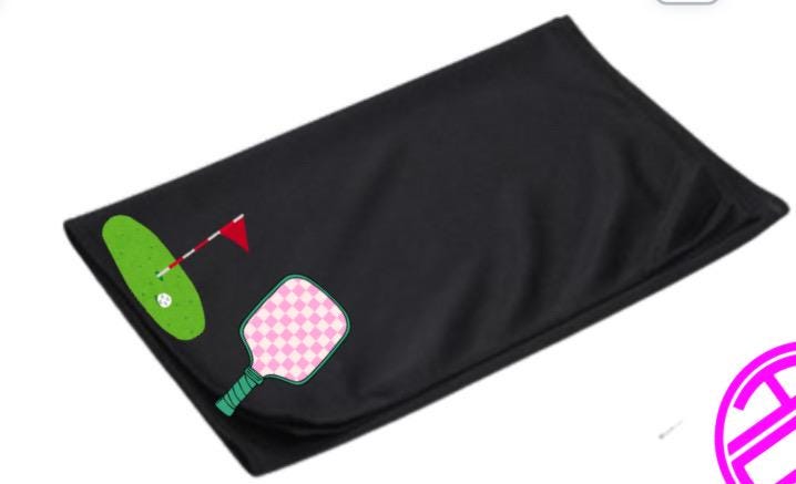 Personalized Pickleball Cooling Towel non Embroidered Water-Resistant Sports Towel, Custom Name or Initials, Matching Pickleball Gear Gift