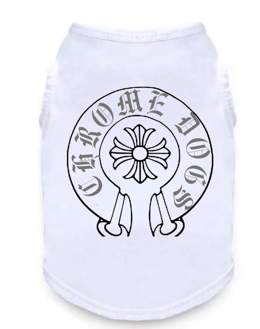 Inspired by iconic Chrome Hearts fashion, this funny and cool dog tee is perfect for pups who love to stand out.