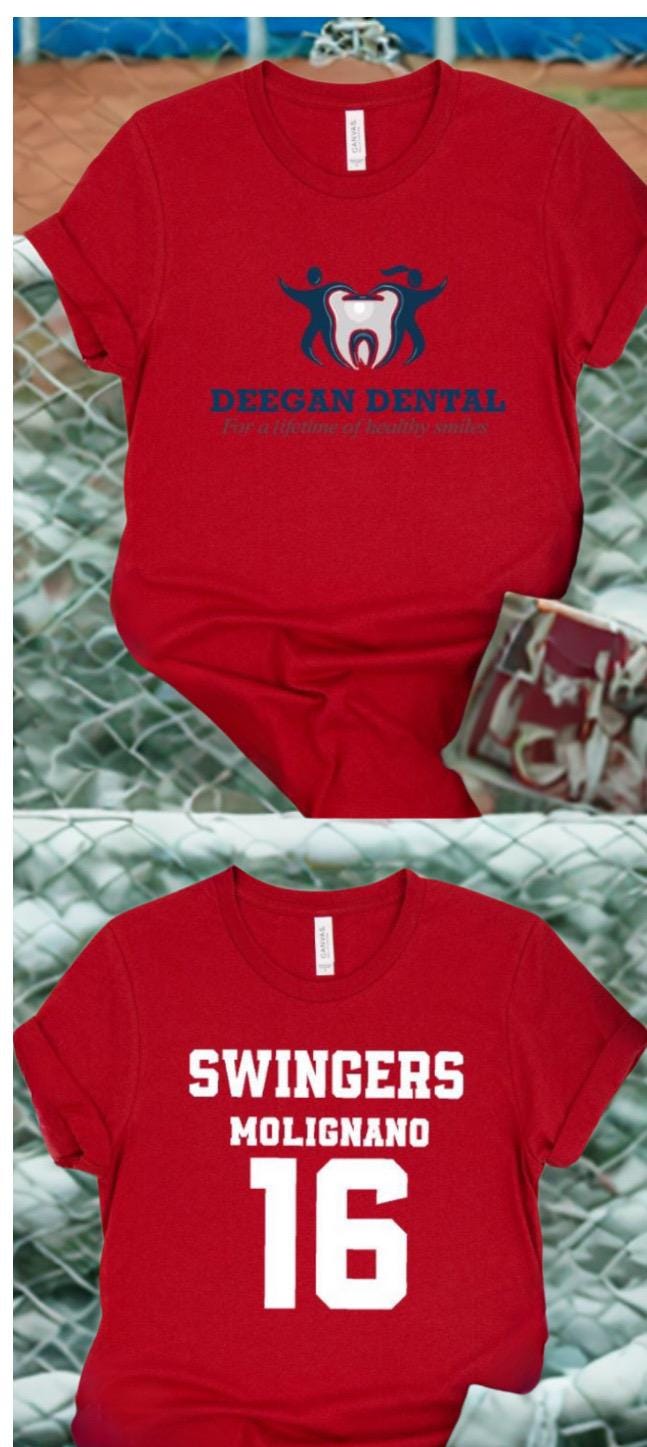 Custom Team Uniform Tshirt or Jersey with names, logos and #s 2 sided