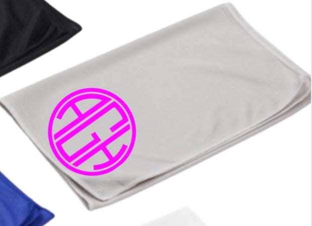 Personalized Pickleball Cooling Towel non Embroidered Water-Resistant Sports Towel, Custom Name or Initials, Matching Pickleball Gear Gift