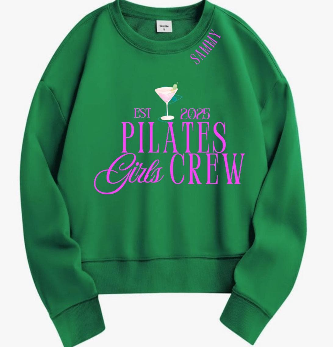 Pilates Ladies “Girls Crew” Oversized Sweatshirt with Custom Year | Cute pilates Crewneck | Gift | Est. Year Sweatshirt