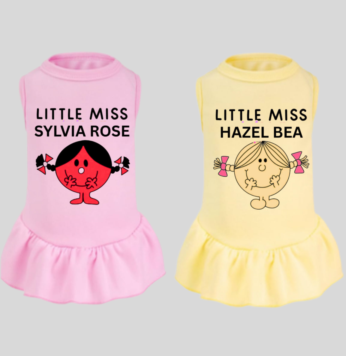 Little Miss Dog Name shirt/dress