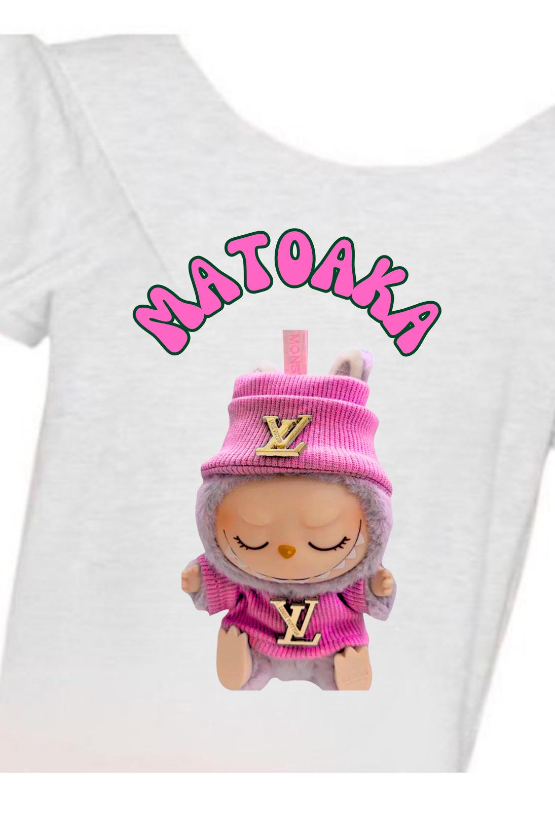 Custom Labubu Youth cropped tank or off shoulder t – Personalized Camp or School - Cute Labubu-Inspired