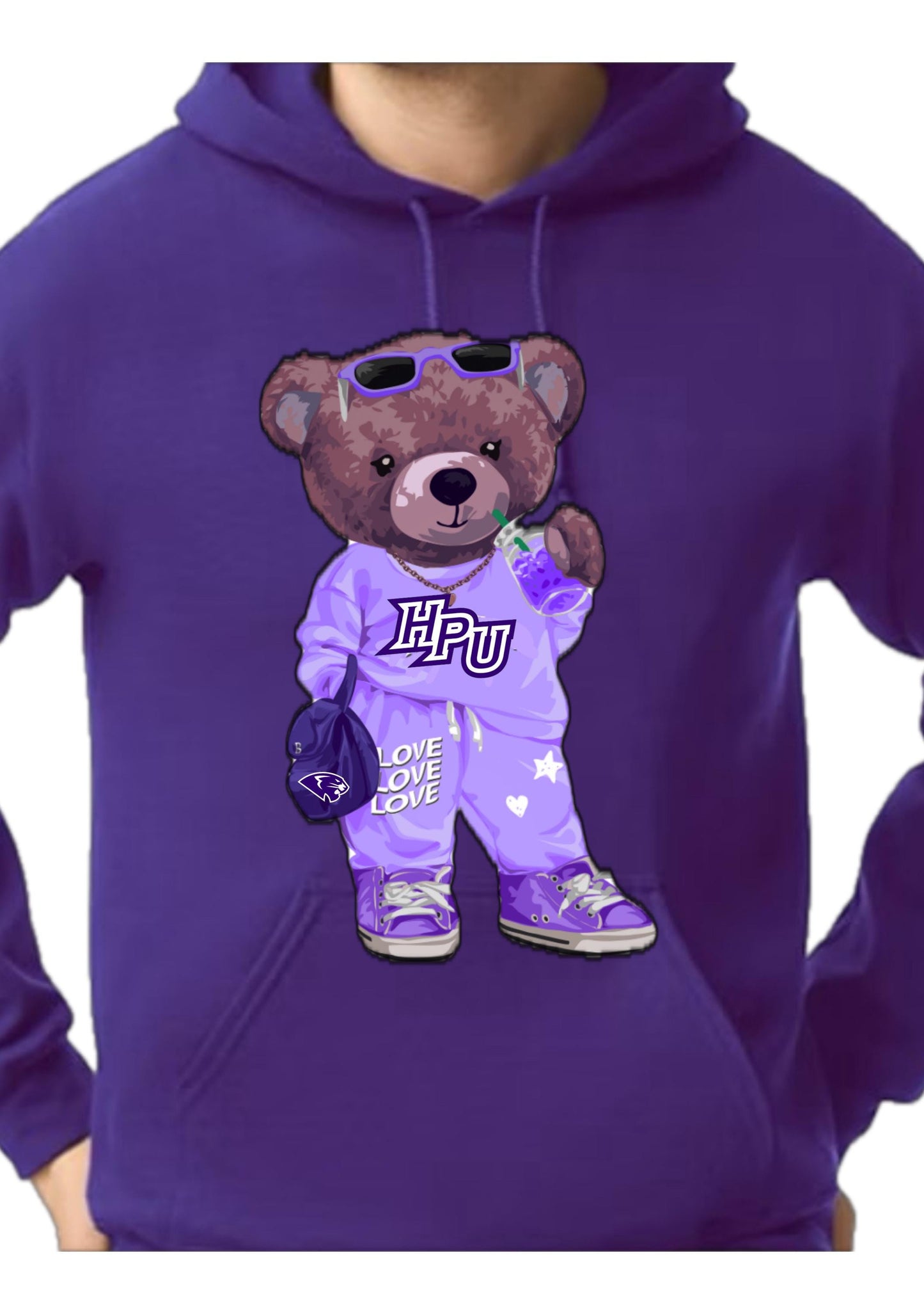Cute Teddy Bear College or Camp Crew Neck or Pullover Hoodie (kids or adult)