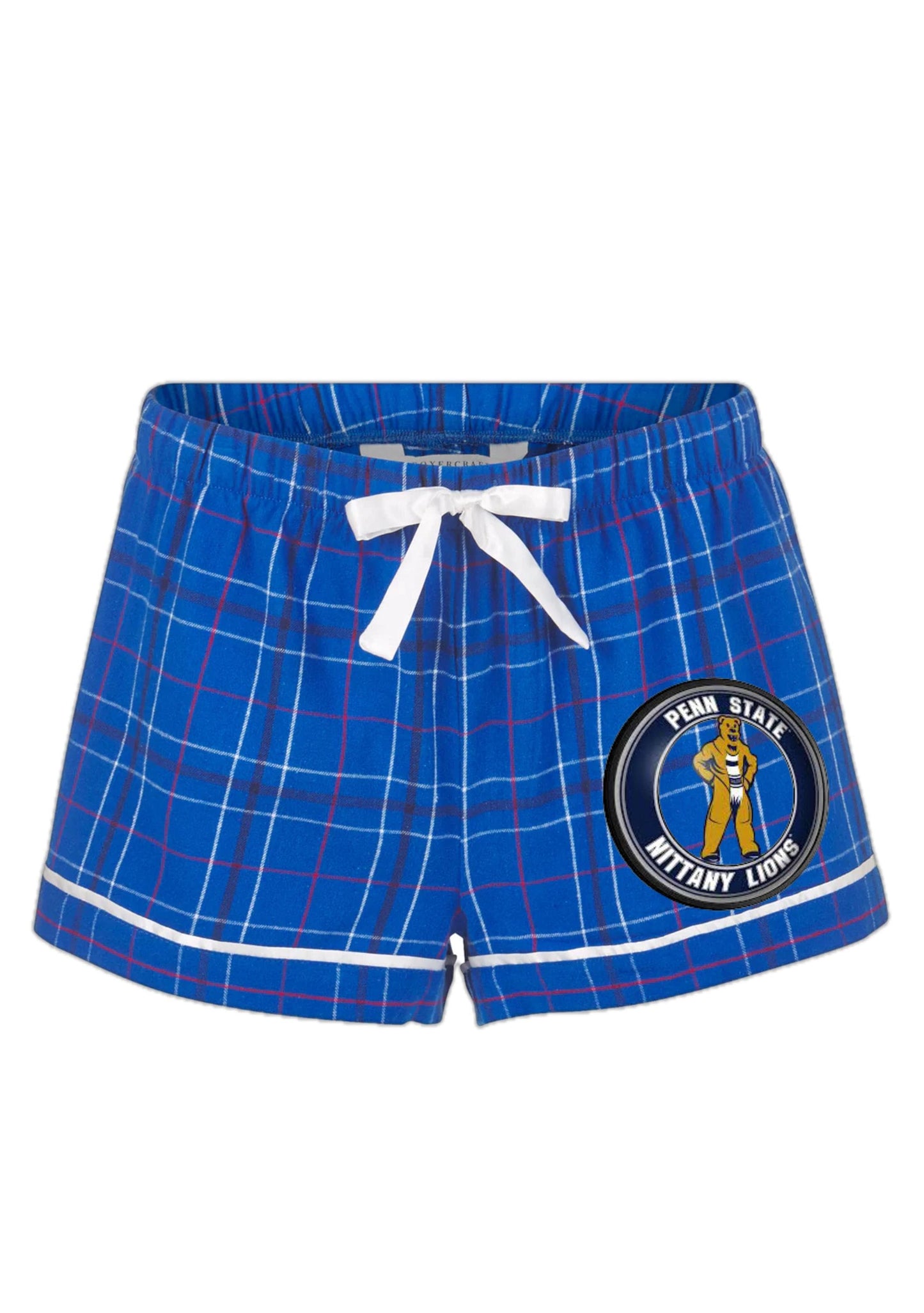 Women’s custom plaid flannel boxer shorts