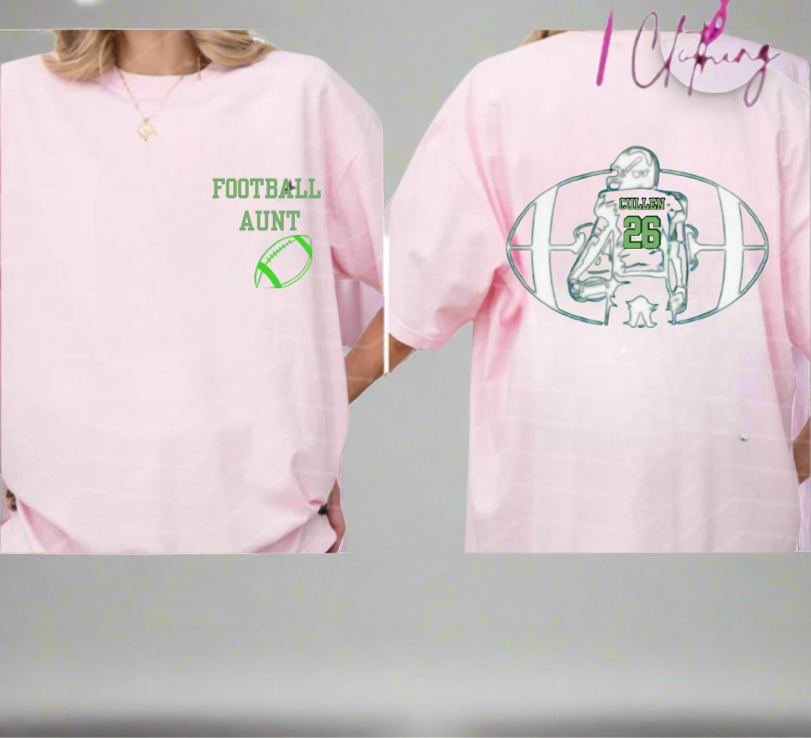 Custom Football Jersey with Name & Number Sport Mom, Dad, Sibling, Aunt, Player Family Shirt