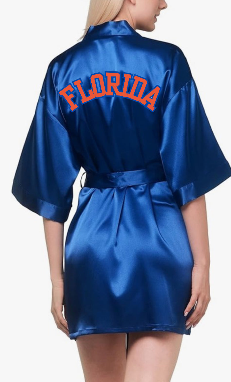 CUSTOM SATIN/Silky Robe kimono style Lingerie college name