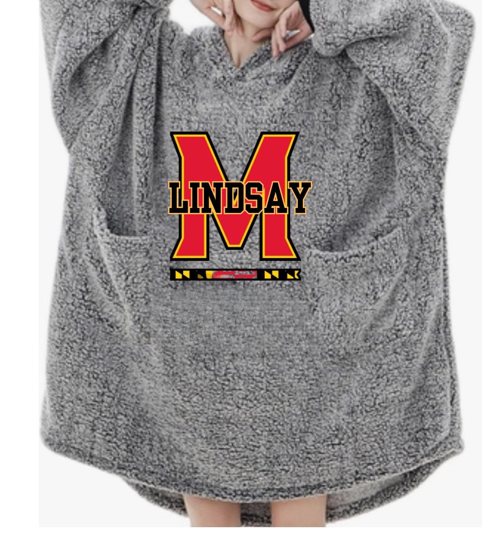 Wearable Blanket Hoodie, Oversized Sherpa Blanket Sweatshirt with Hood Pocket and Sleeves, Personalized College/Wedding/Camp or Lounging. Birthday or Holiday gifts!