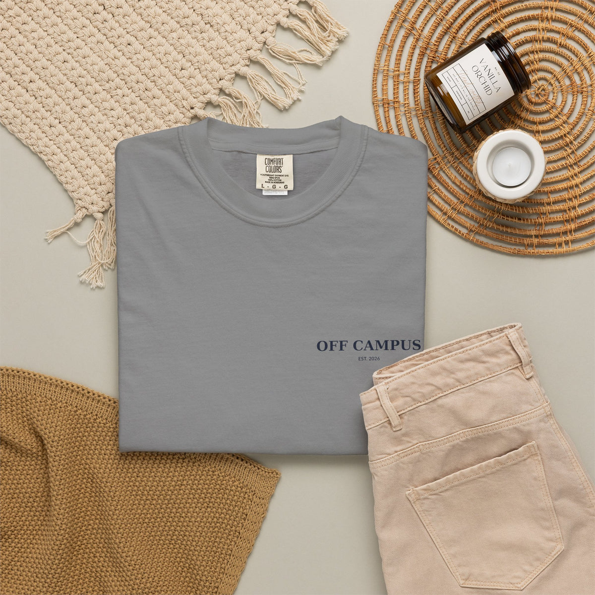 Saturday Division Off Campus T‑Shirt — 'Off Campus' Chest Logo & Back 'Saturday Division' Graphic