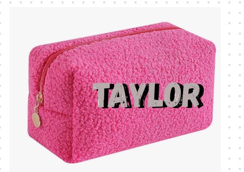 College Logo w/ name or monogram. Wedding day makeup & Supply Pouch for organizing and junk (excellent as allergy kit and epi pen case)