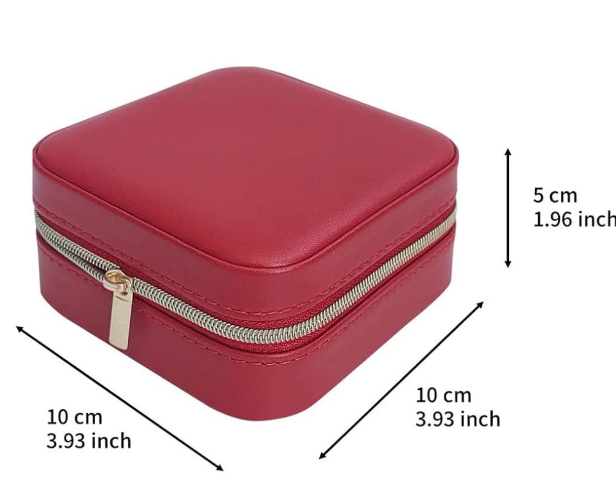 Mini travel Jewelry case with Zipper monogram or college logo faux leather (perfect for the dorm)
