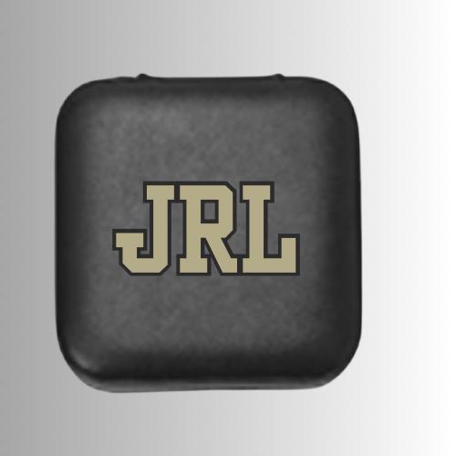 Mini travel Jewelry case with Zipper monogram or college logo faux leather (perfect for the dorm)