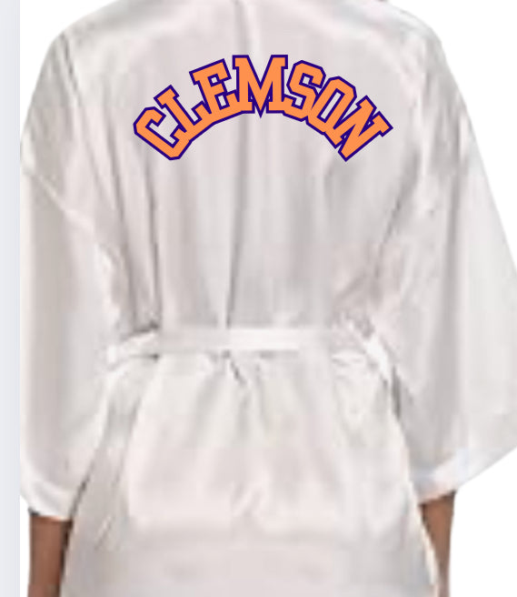 CUSTOM SATIN/Silky Robe kimono style Lingerie college name