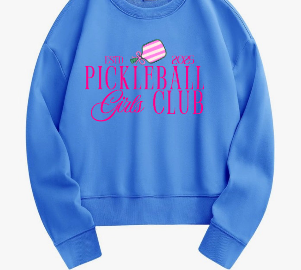 Pickleball Women’s “Girl Club” Crewneck | Gift for Pickleball Lovers | Est. Year Sweatshirt