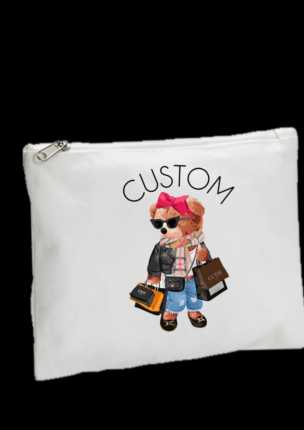 CAMP Custom College(or sorority) Zipper Canvas Pouch (travel, toiletry)