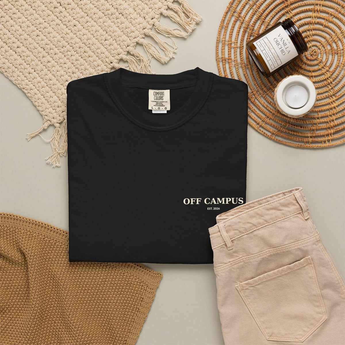 Saturday Division T-Shirt — “Off Campus” Vintage Garment-Dyed Tee
