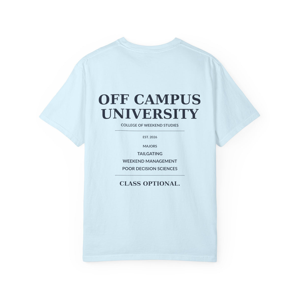 T-Shirt — "Off Campus University" Vintage Campus Tee