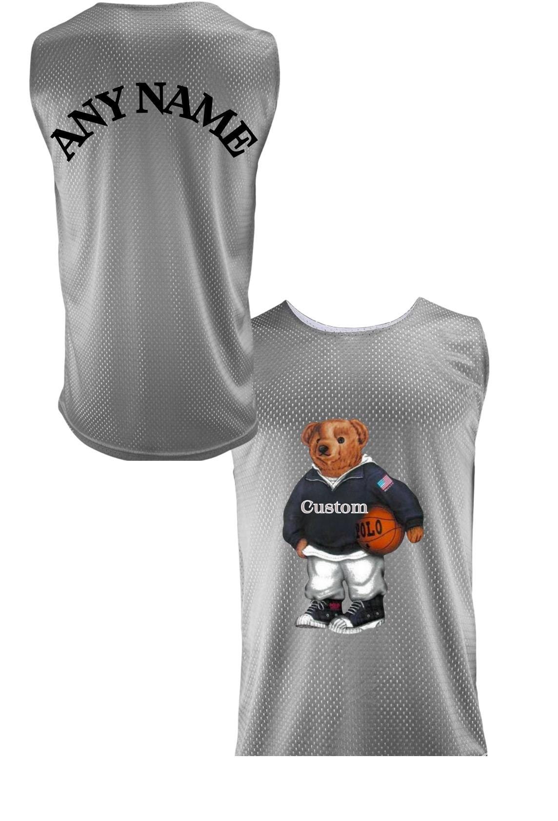 Boys Sports Jersey Reversible, School, Favorite Team Polo Bear Jersey Tank Personalized (name added on back)