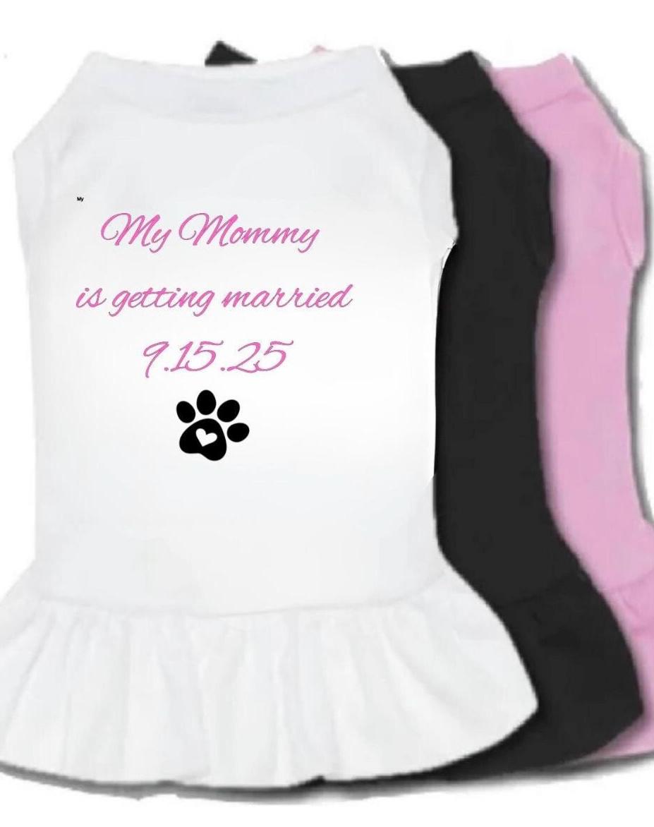 Dog Wedding Dress custom - dog of the bride and groom