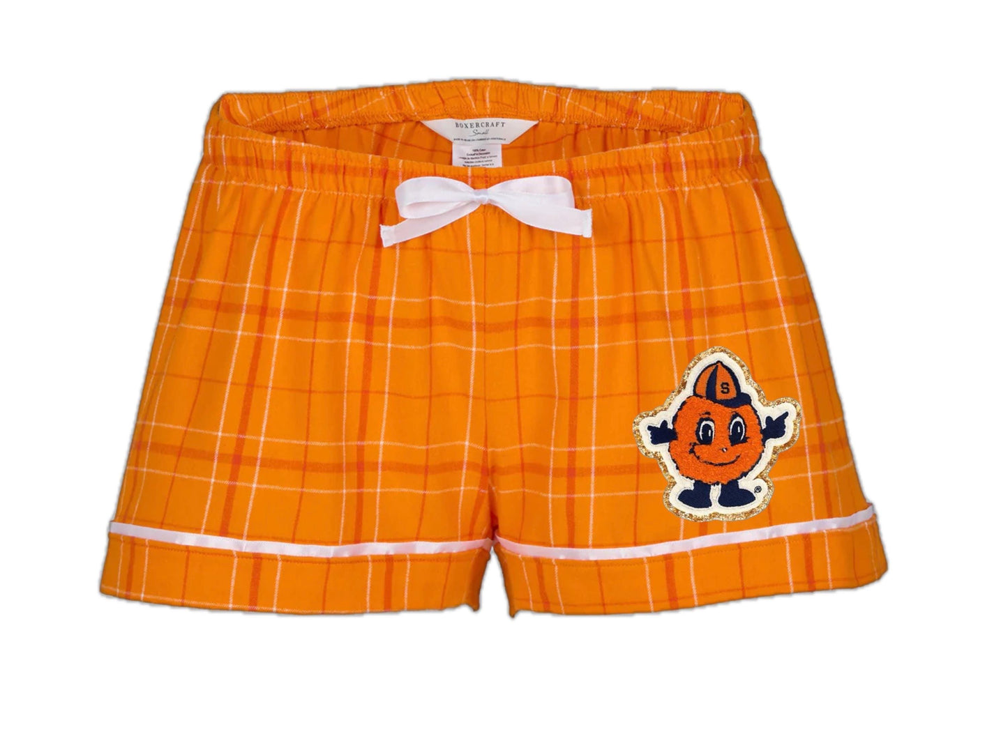 Women’s custom plaid flannel boxer shorts