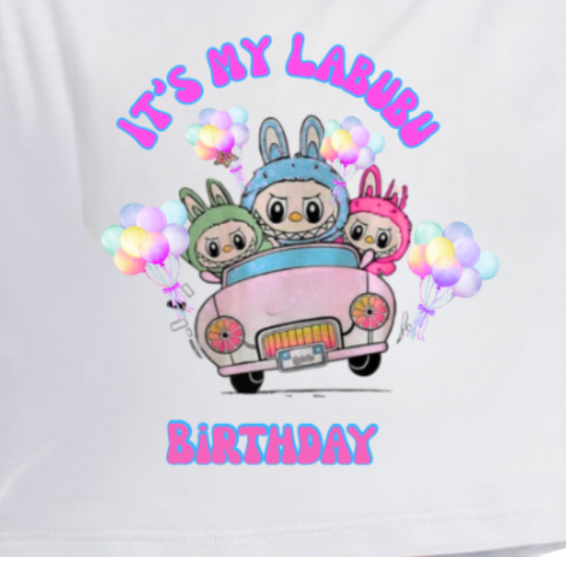 It’s My Labubu Birthday Personalized Shirt, Cute Labubu with # age on back Inspired Graphic with Name, too