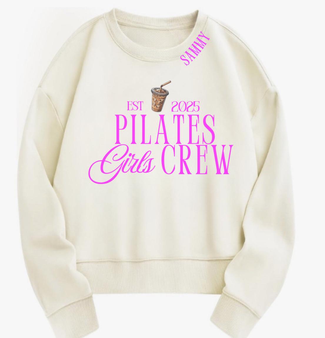 Pilates Ladies “Girls Crew” Oversized Sweatshirt with Custom Year | Cute pilates Crewneck | Gift | Est. Year Sweatshirt
