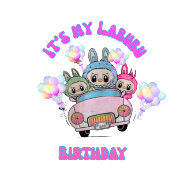 It’s My Labubu Birthday Personalized Dress, Cute Labubu with # age on back Inspired Graphic with Name, too
