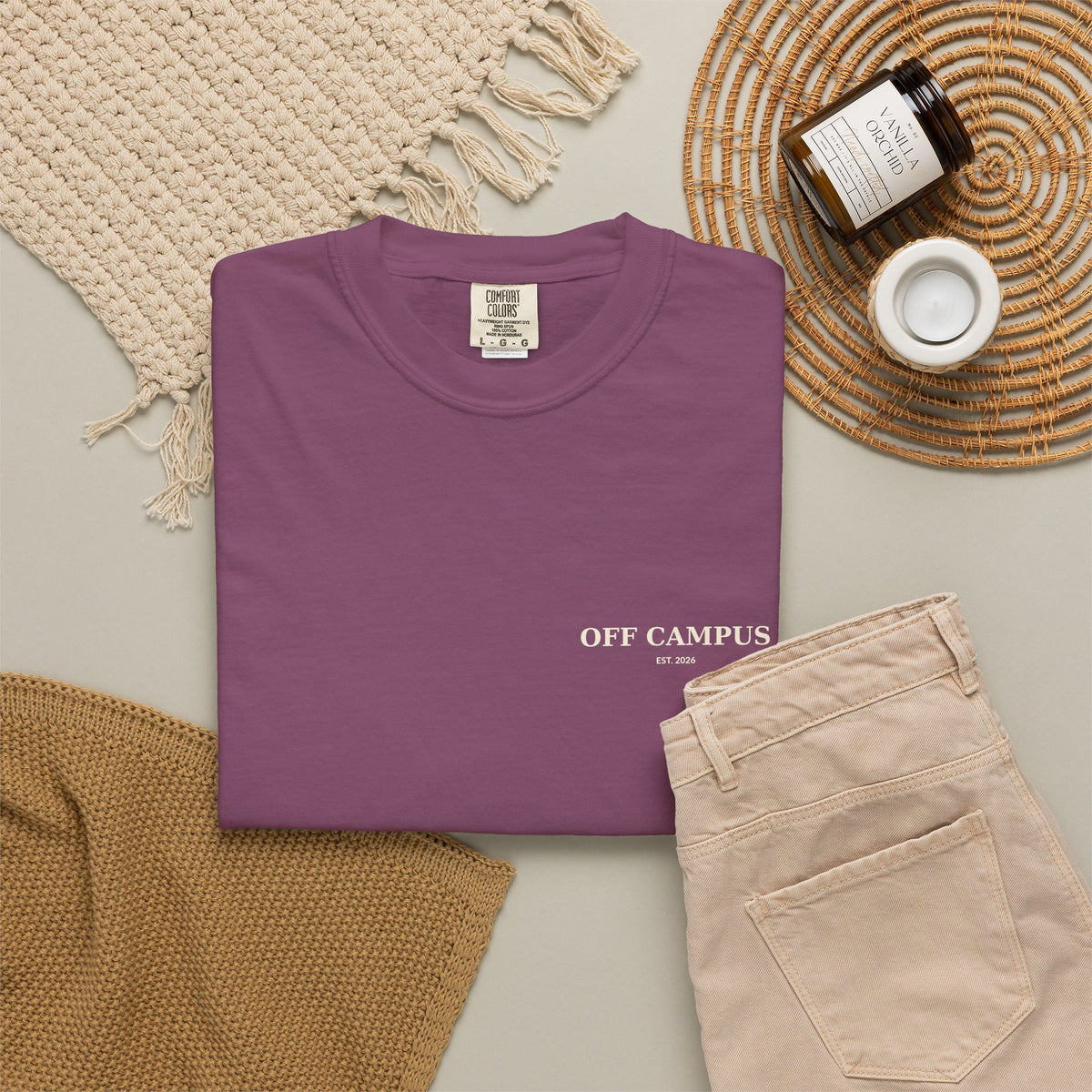 Saturday Division T-Shirt — “Off Campus” Vintage Garment-Dyed Tee
