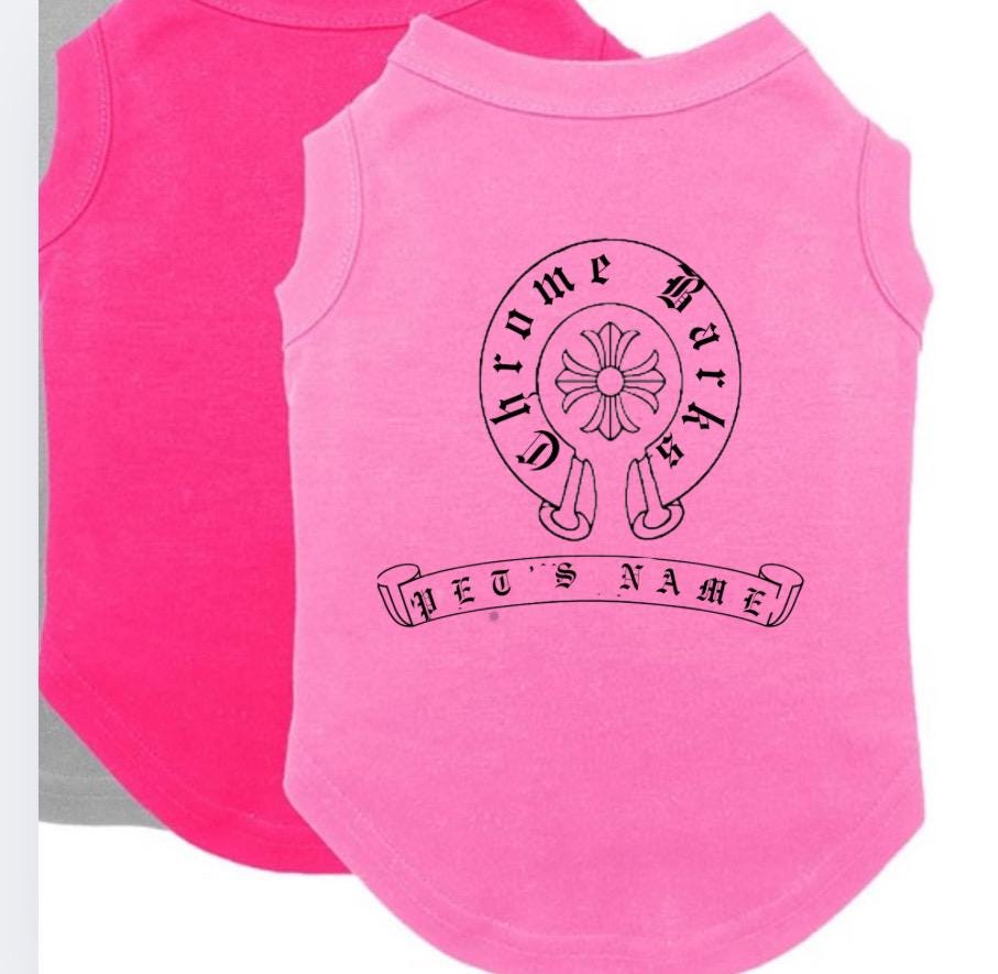 Inspired by iconic Chrome Hearts fashion, this funny and cool dog tee is perfect for pups who love to stand out.