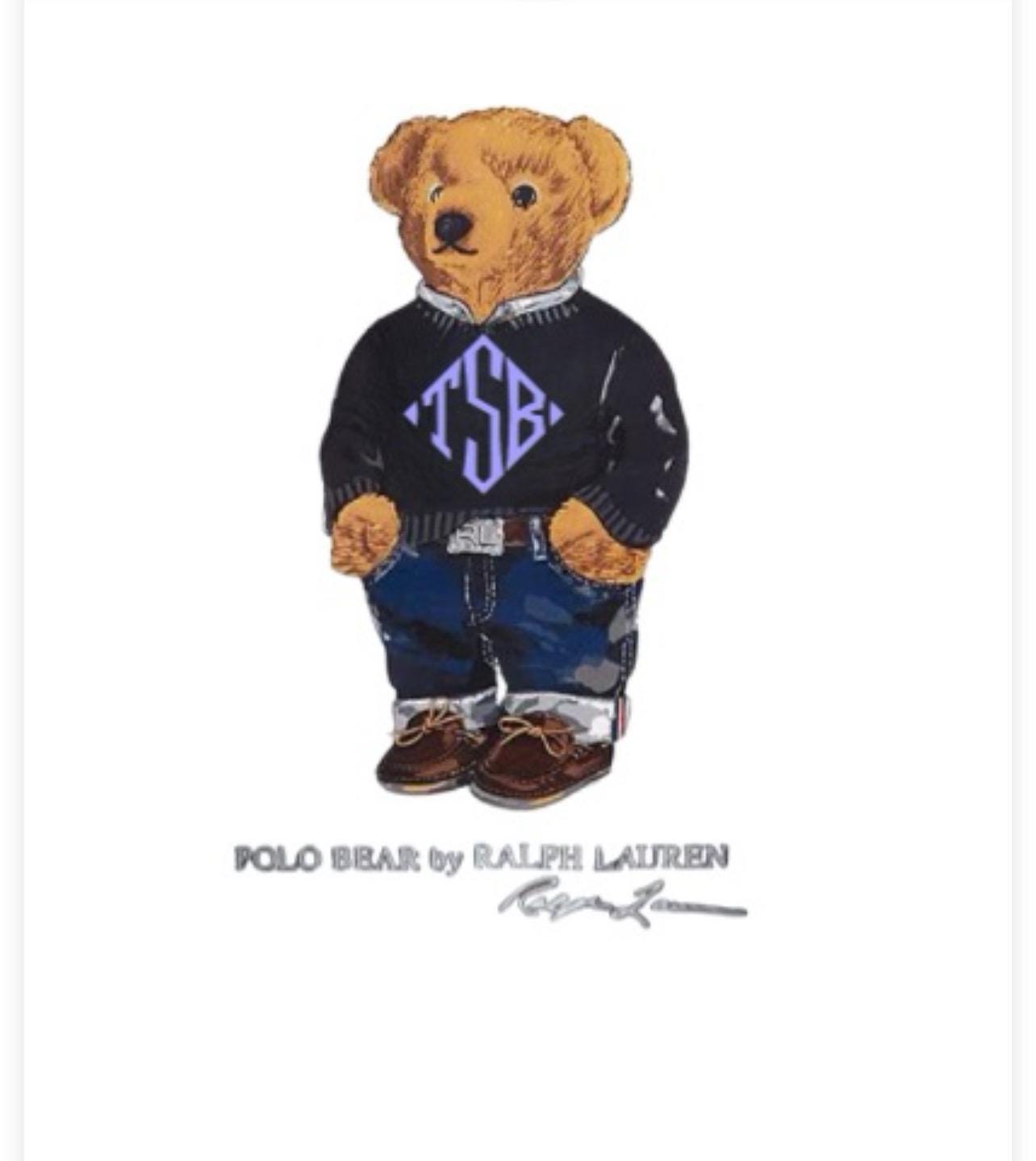 Polo Bear Vintage College Crew Neck Sweatshirt, t shirt (Kids & Adults)