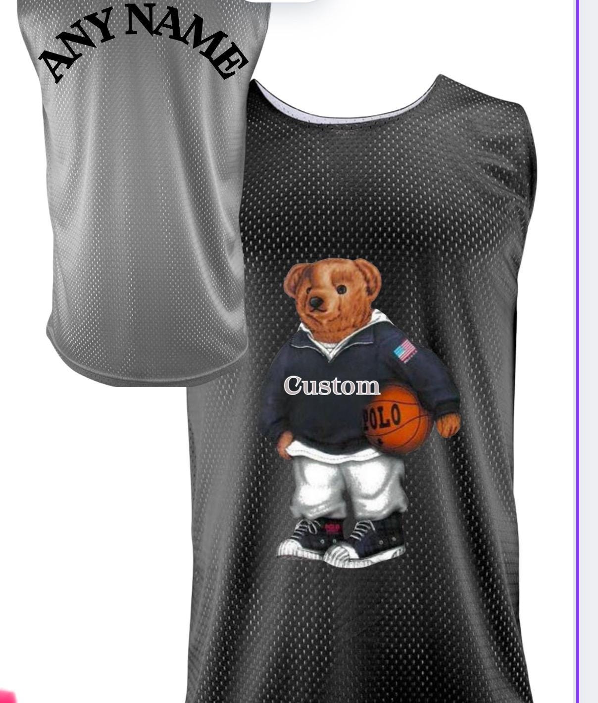 Boys Sports Jersey Reversible, School, Favorite Team Polo Bear Jersey Tank Personalized (name added on back)