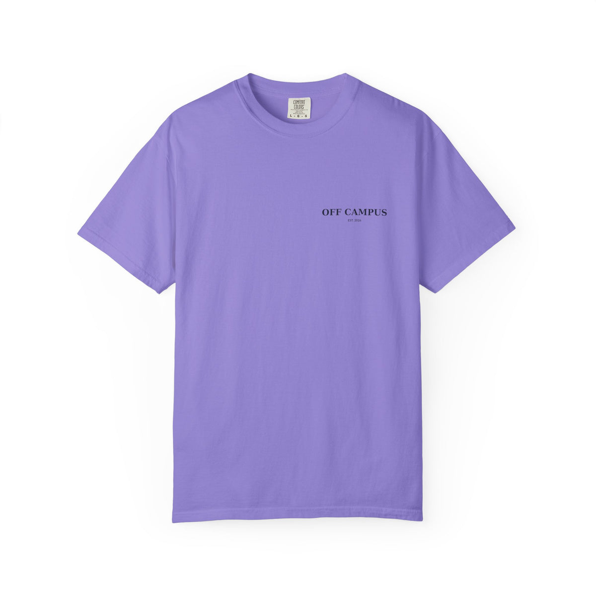 Saturday Division Off Campus T‑Shirt — 'Off Campus' Chest Logo & Back 'Saturday Division' Graphic