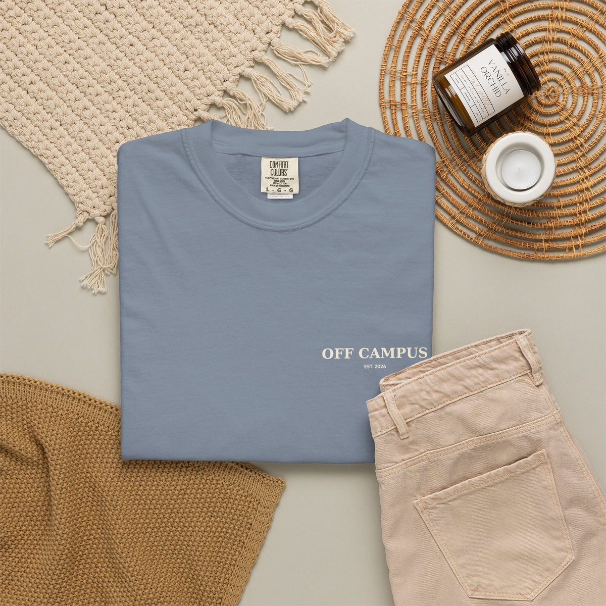 Saturday Division T-Shirt — “Off Campus” Vintage Garment-Dyed Tee
