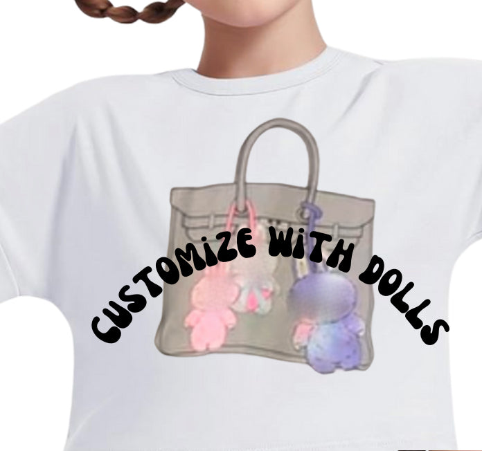 Laboobu Couture Bag inspired youth cropped t
