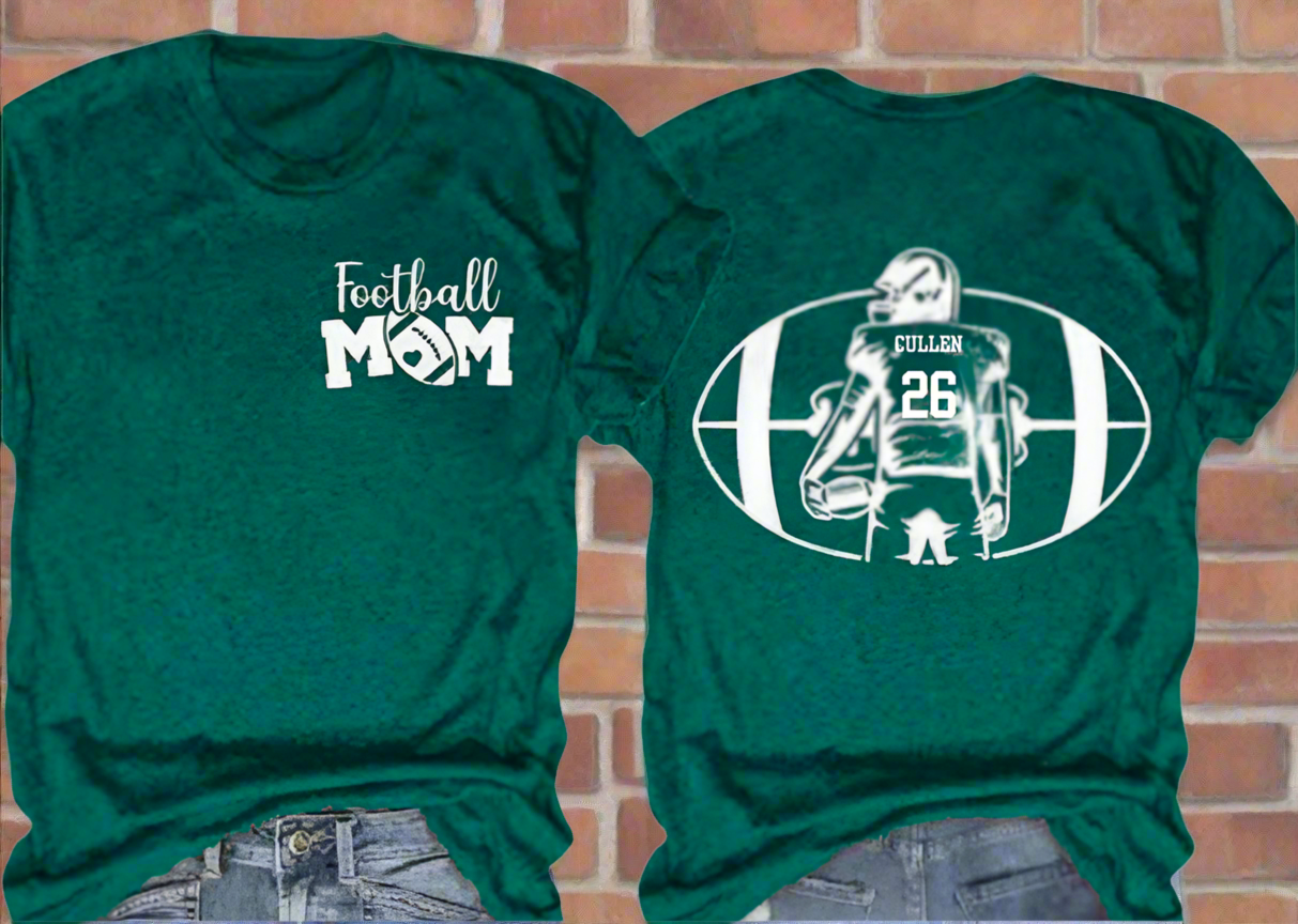 Custom Football Jersey with Name & Number Sport Mom, Dad, Sibling, Aunt, Player Family Shirt