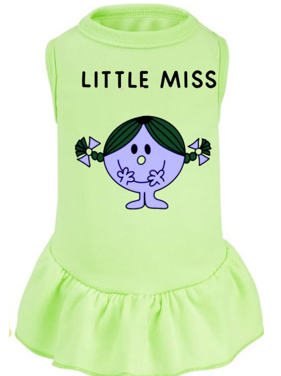 Little Miss Dog Name shirt/dress