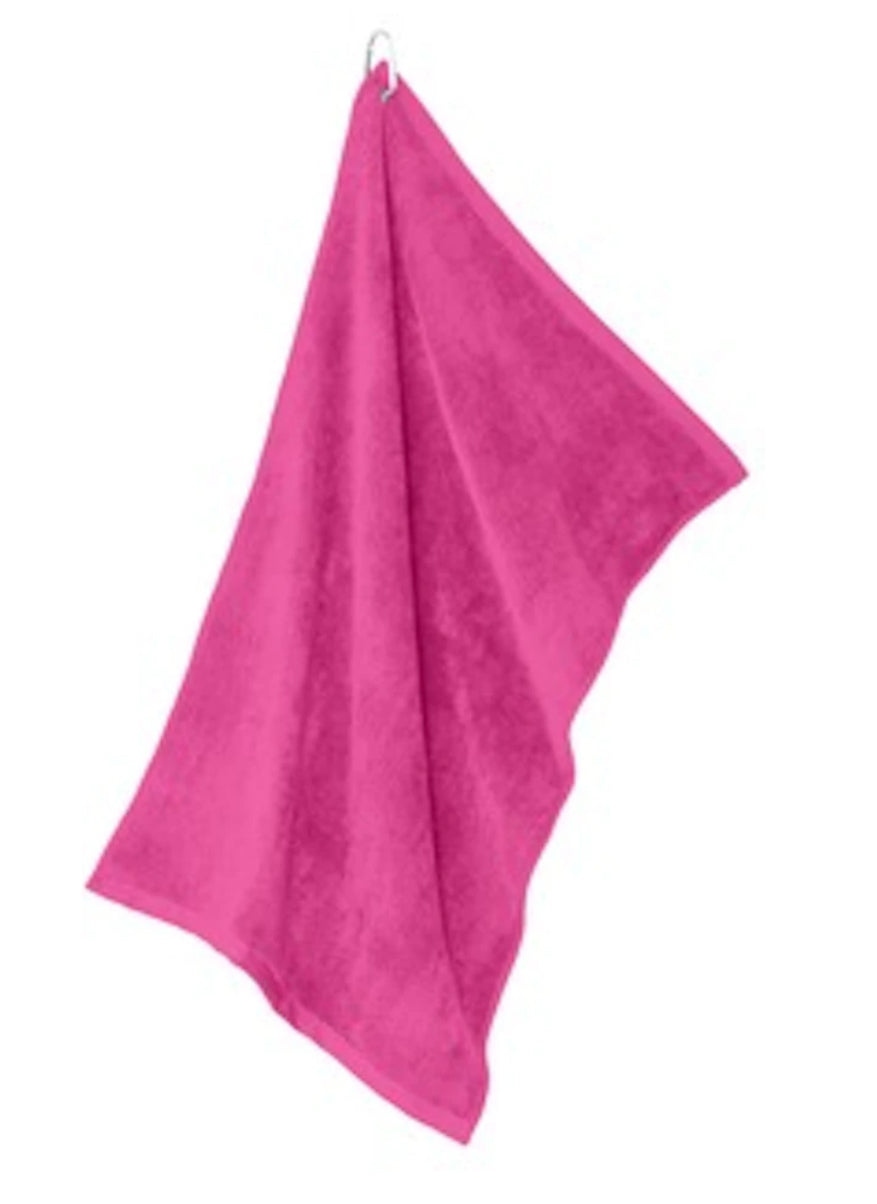 Golf Towels w/ Grommet and Hook Terry Velour with logo